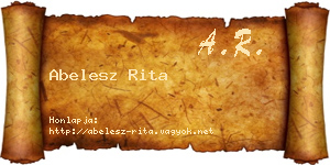 Abelesz Rita névjegykártya